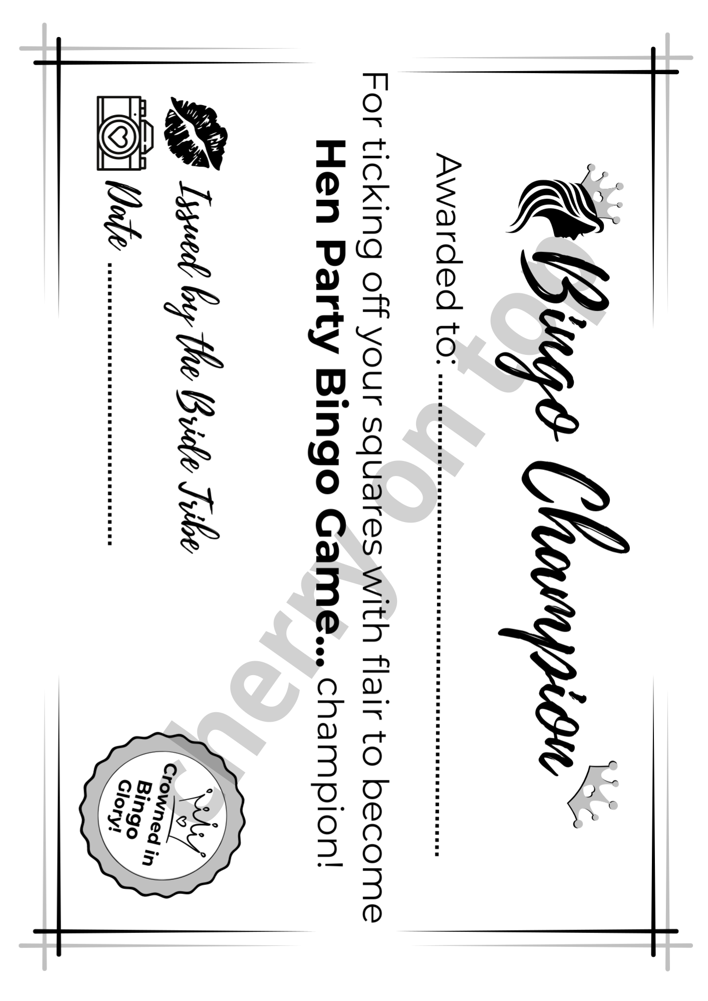 Hen Party Bundle I CHEEKY Edition I 5 Classic Games I Instant Download