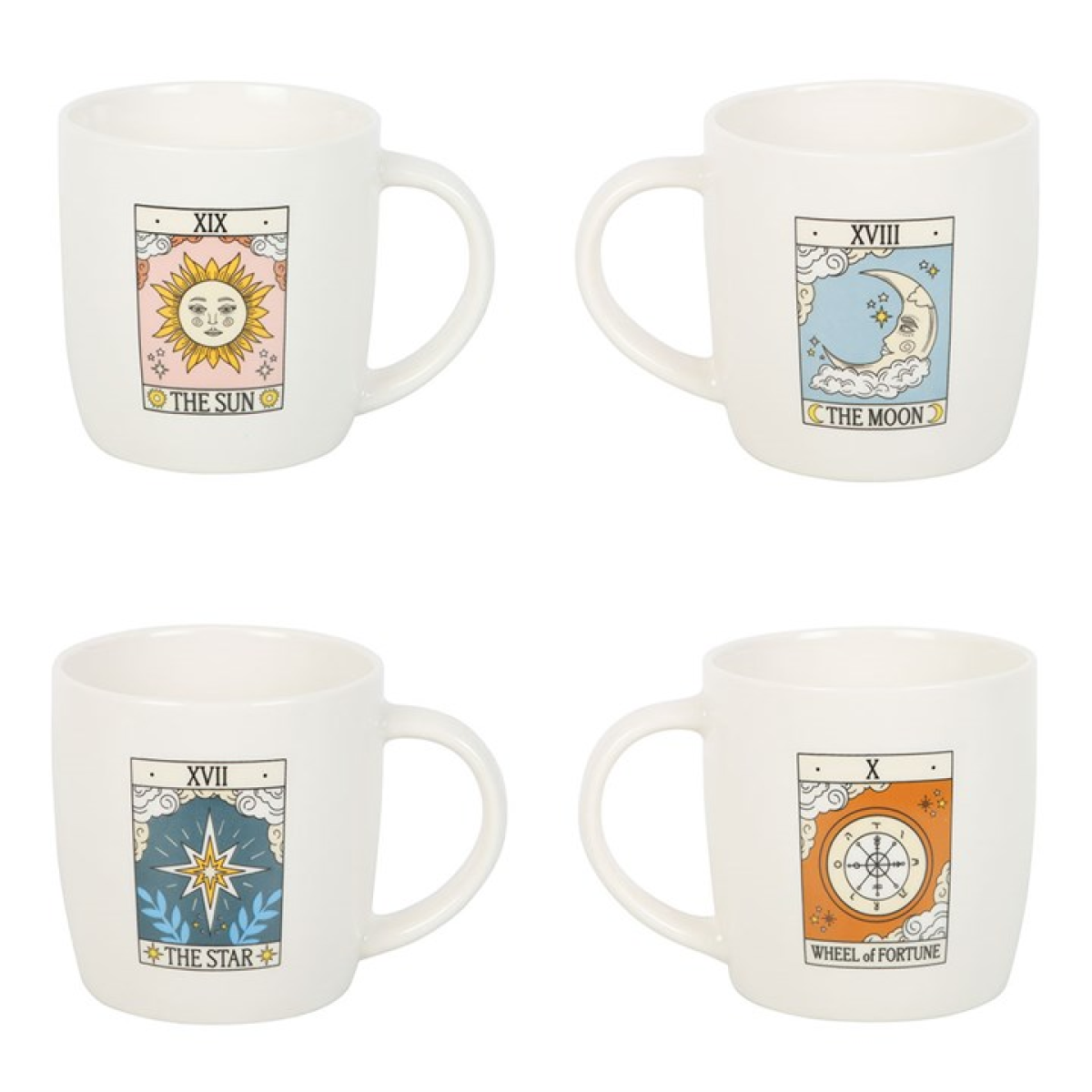 'Vintage Tarot' Mugs ~ Set of 4