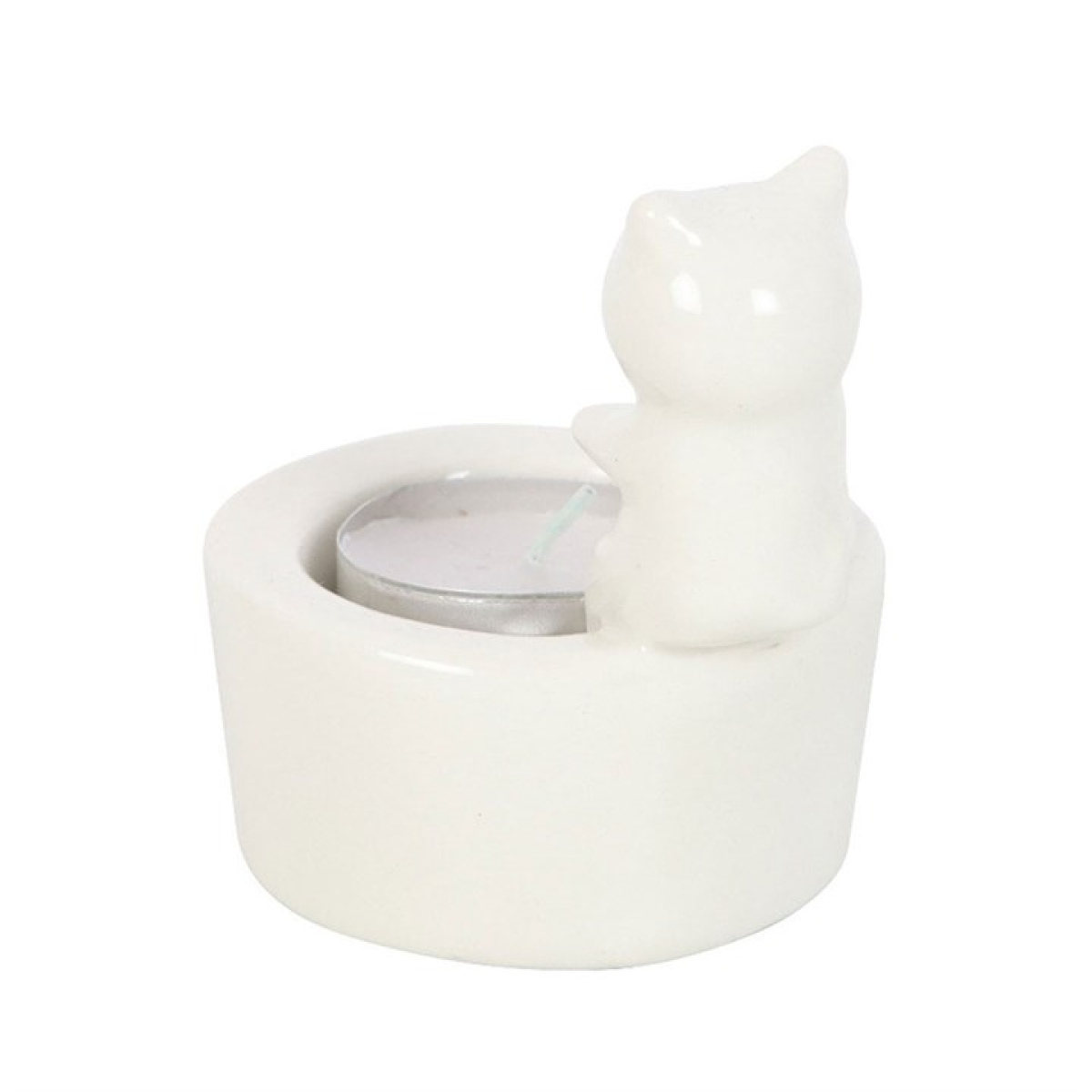 'Warm Paws, Happy Heart' Cat Tealight Holder