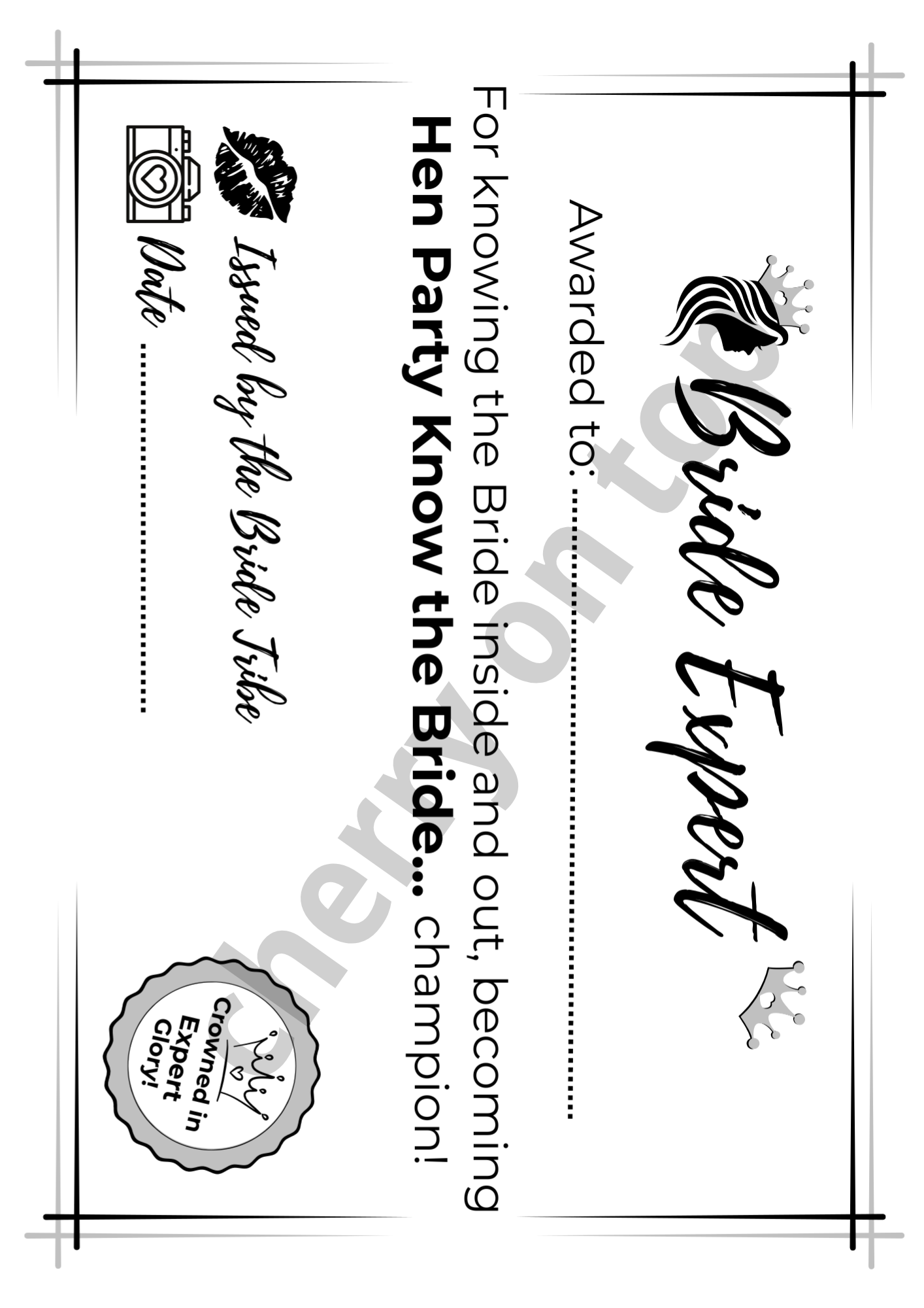 EXTENDED Hen Party Bundle I CLASSY Edition I Original Hen Party Games + inclusive bonus sheets I Instant Download