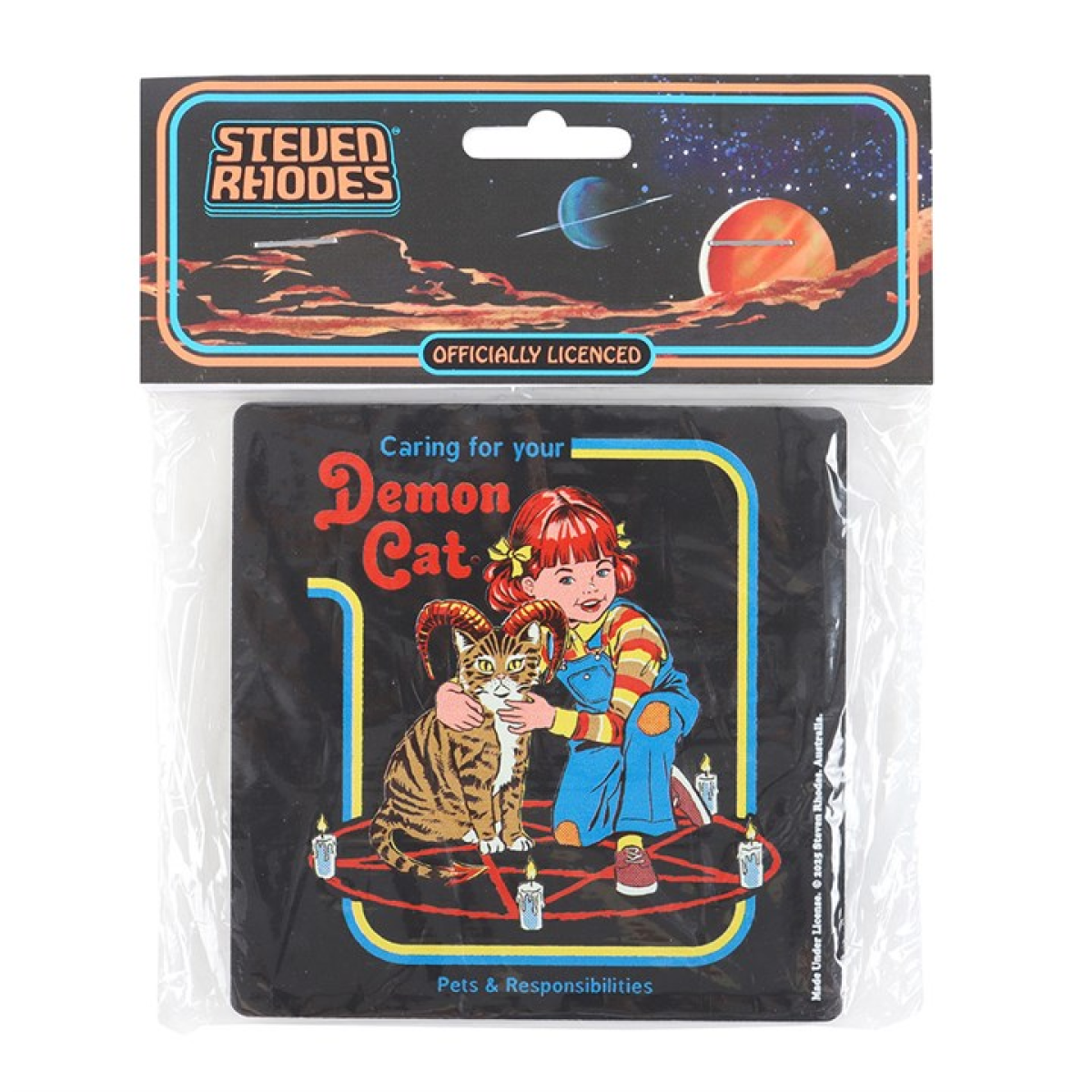 'Demon Cat' Coaster by Steven Rhodes