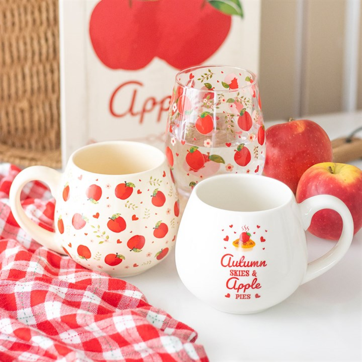 Apple Stemless Wine Glass