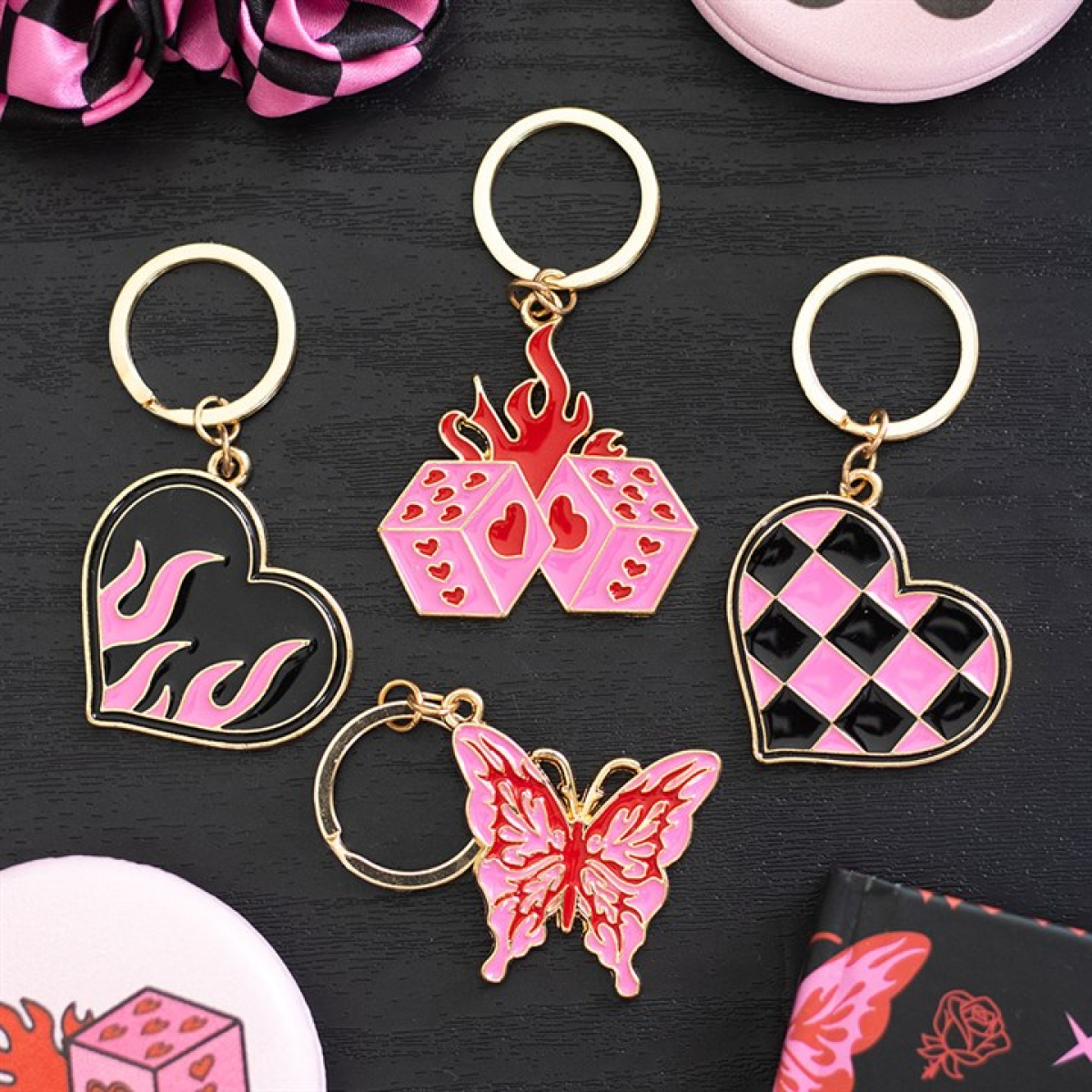 'Burning Heart' Keyring