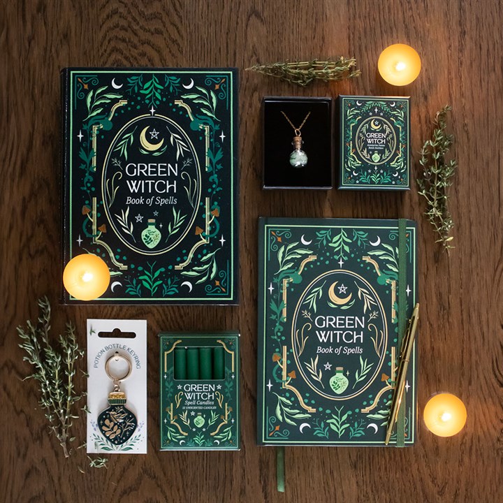 'Green Witch' Book Shaped Storage Box