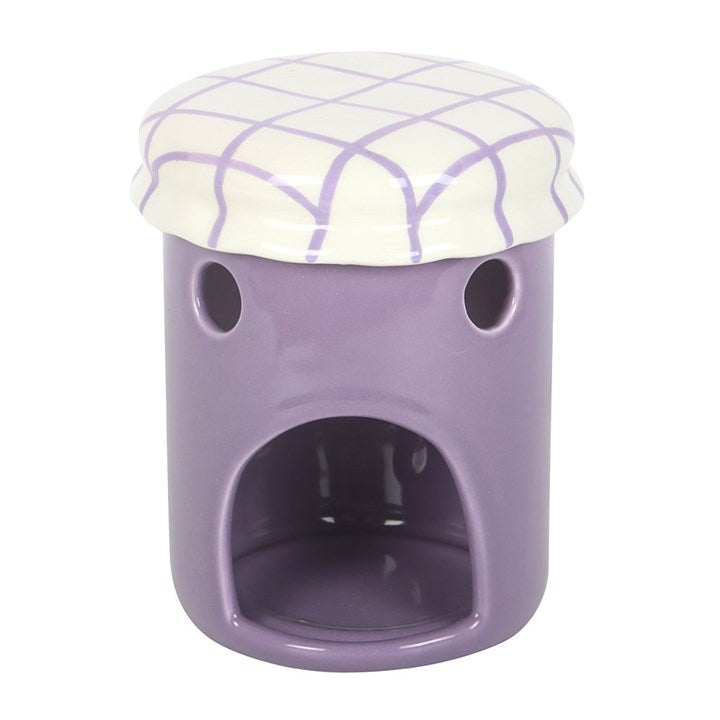 Ceramic kawaii style grape jelly shaped wax melter and oil burner.