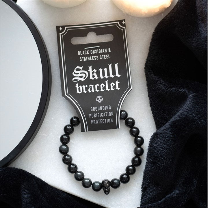 Black Obsidian 'Skull' Bracelet