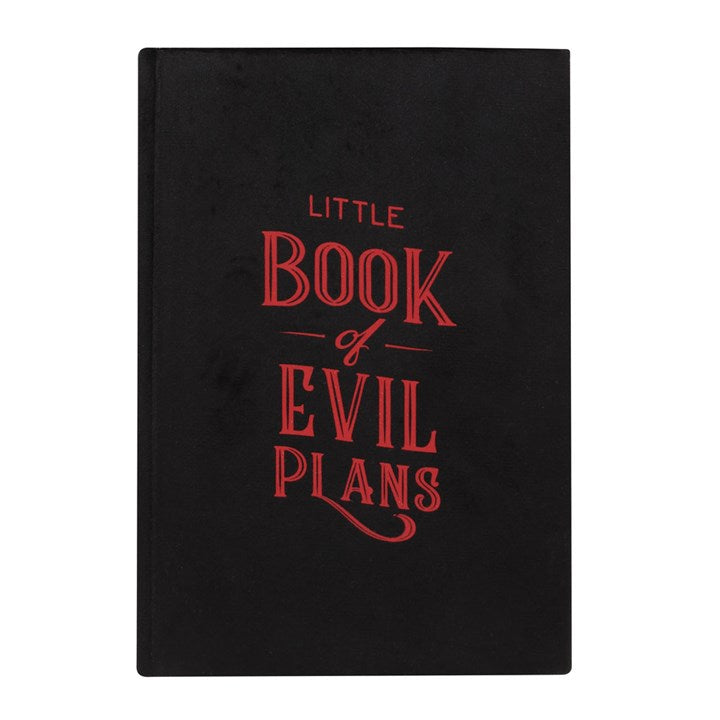 'Little Book Of Evil Plans' Velvet A5 Notebook