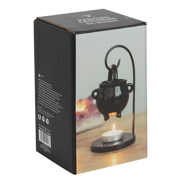 Hanging cauldron wax melter and oil burner. Presented in a themed box.