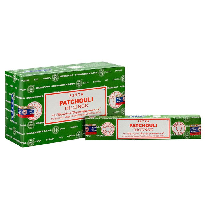 Satya Patchouli Incense Sticks ~ 12 Packs