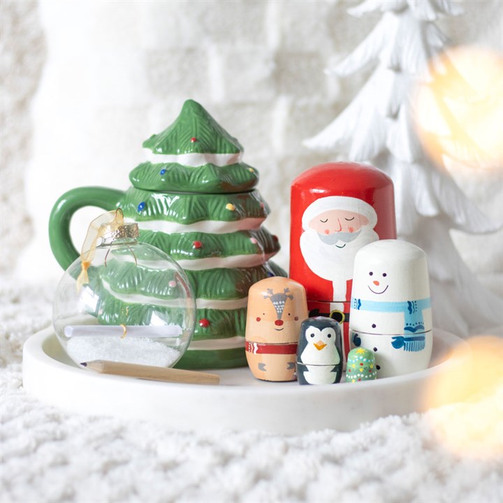 Stacking Christmas Characters Ornament - Set of 5