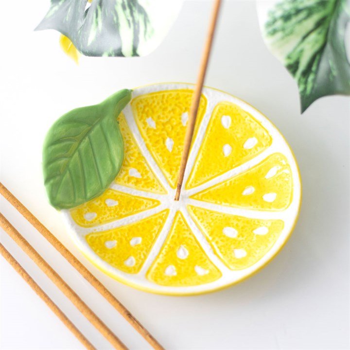 Lemon Slice Incense Dish for Sticks + Cones