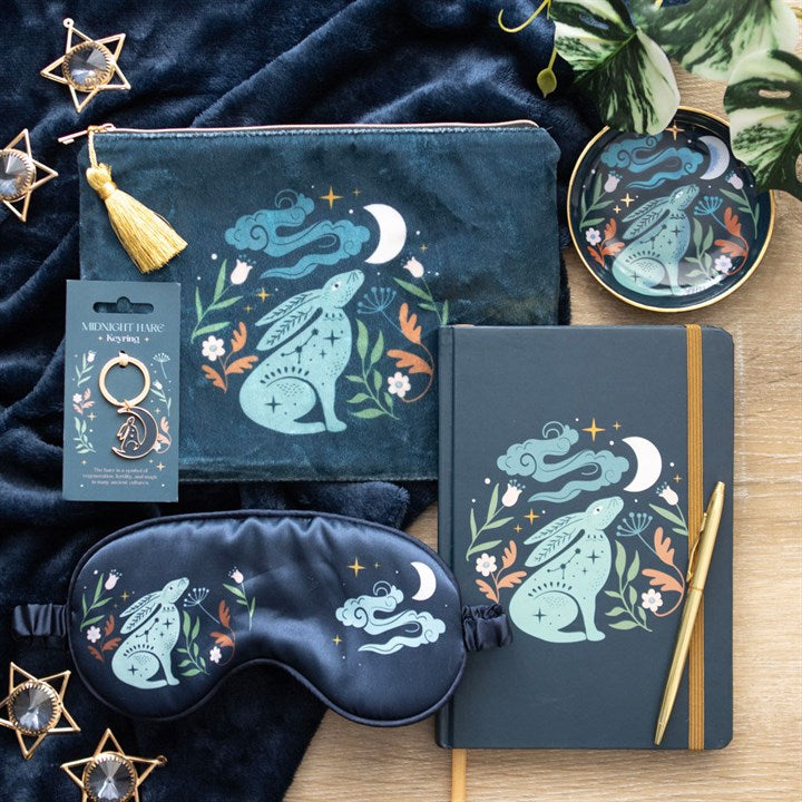 'Midnight Hare' Velvet Makeup Bag