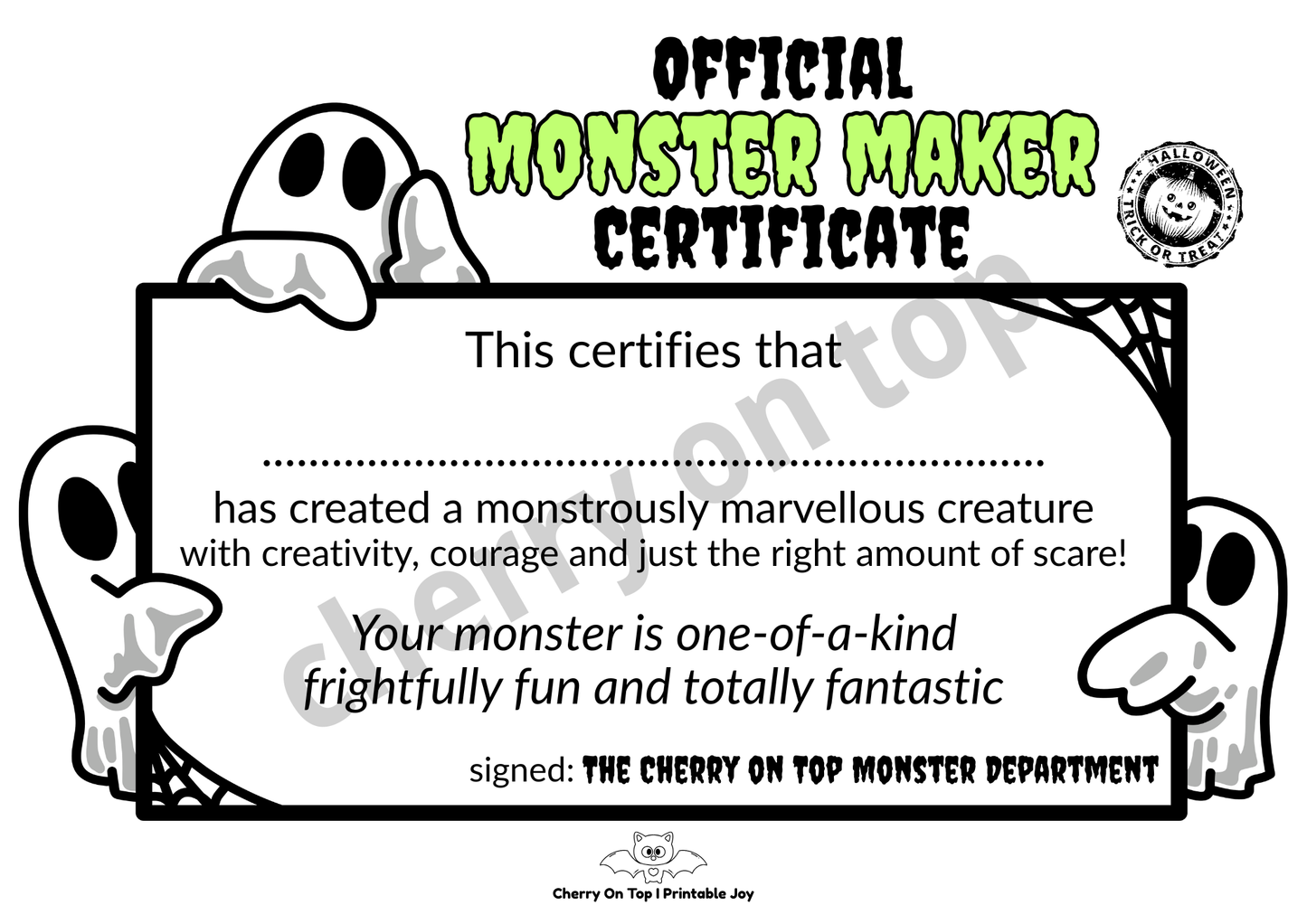 Build-A-Monster: Halloween Craft Activity Pack I Instant Download