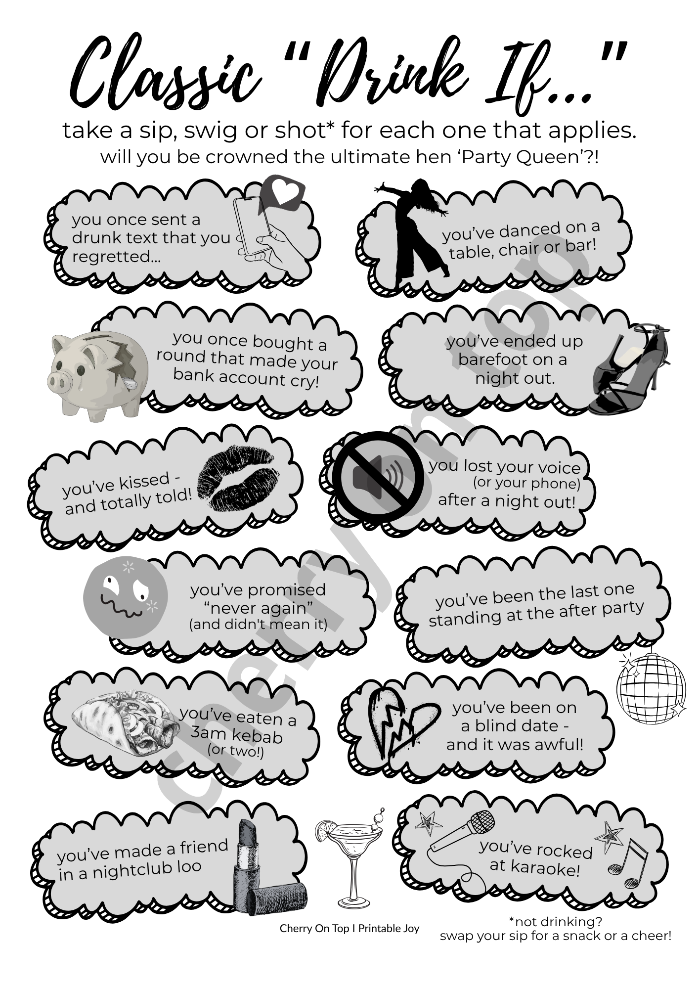 EXTENDED Hen Party Bundle I CLASSY Edition I Original Hen Party Games + inclusive bonus sheets I Instant Download