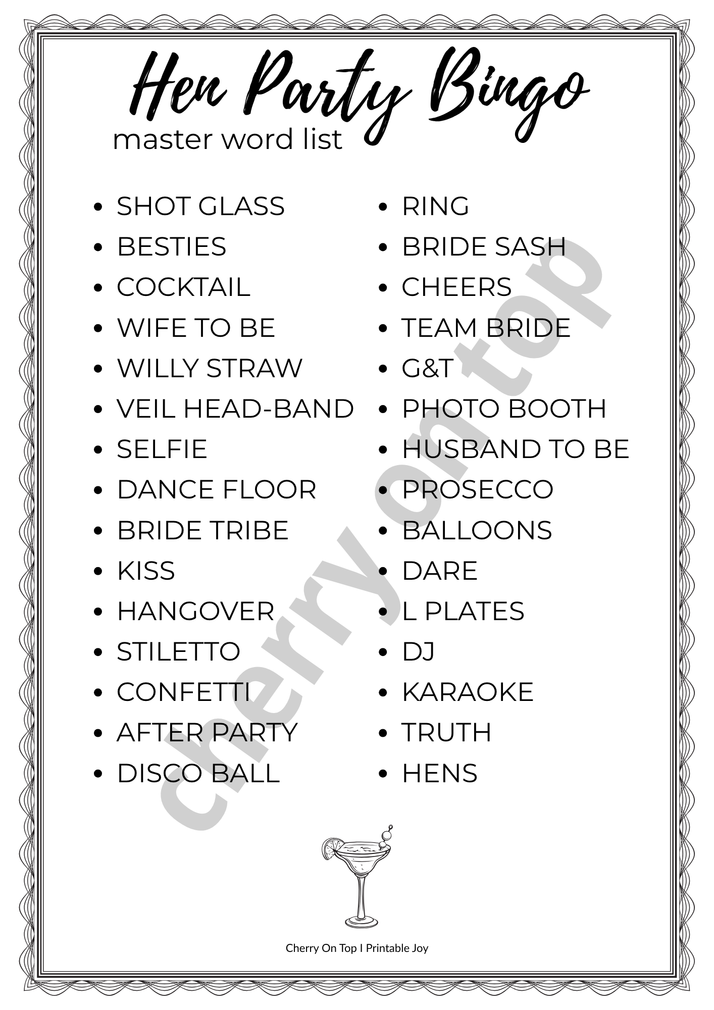 Hen Party Bundle I CHEEKY Edition I 5 Classic Games I Instant Download