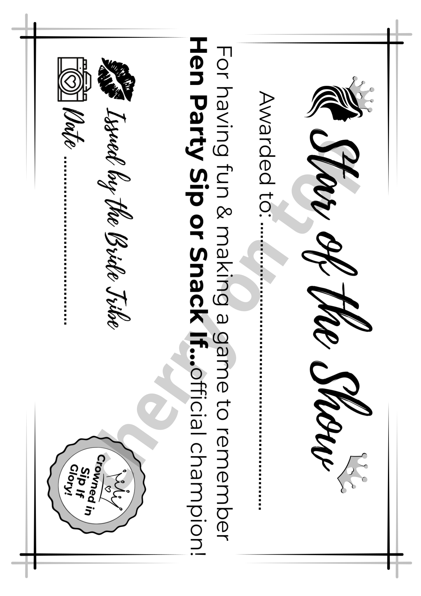 EXTENDED Hen Party Bundle I CLASSY Edition I Original Hen Party Games + inclusive bonus sheets I Instant Download