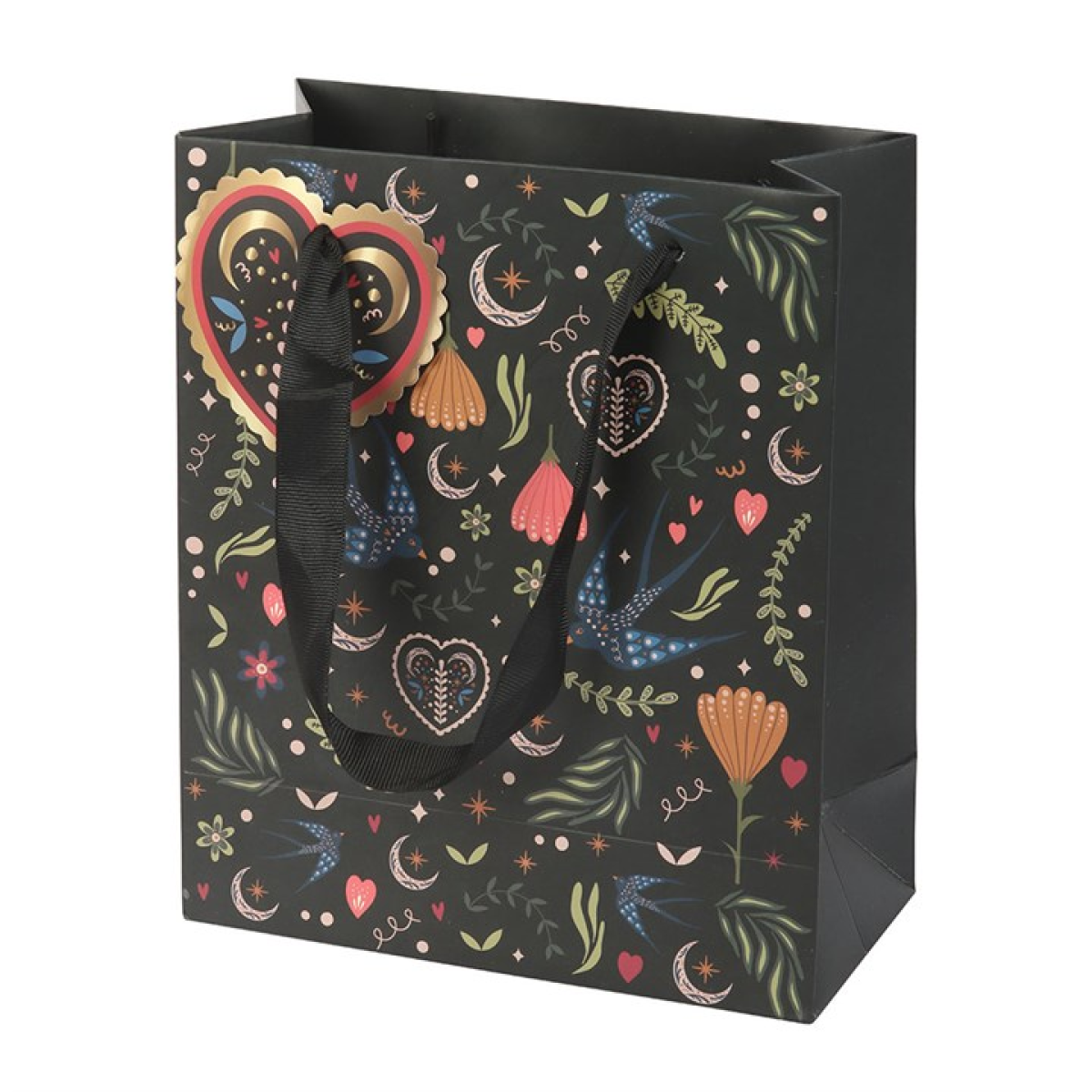 23cm Medium 'Midnight Bloom' Gift Bag
