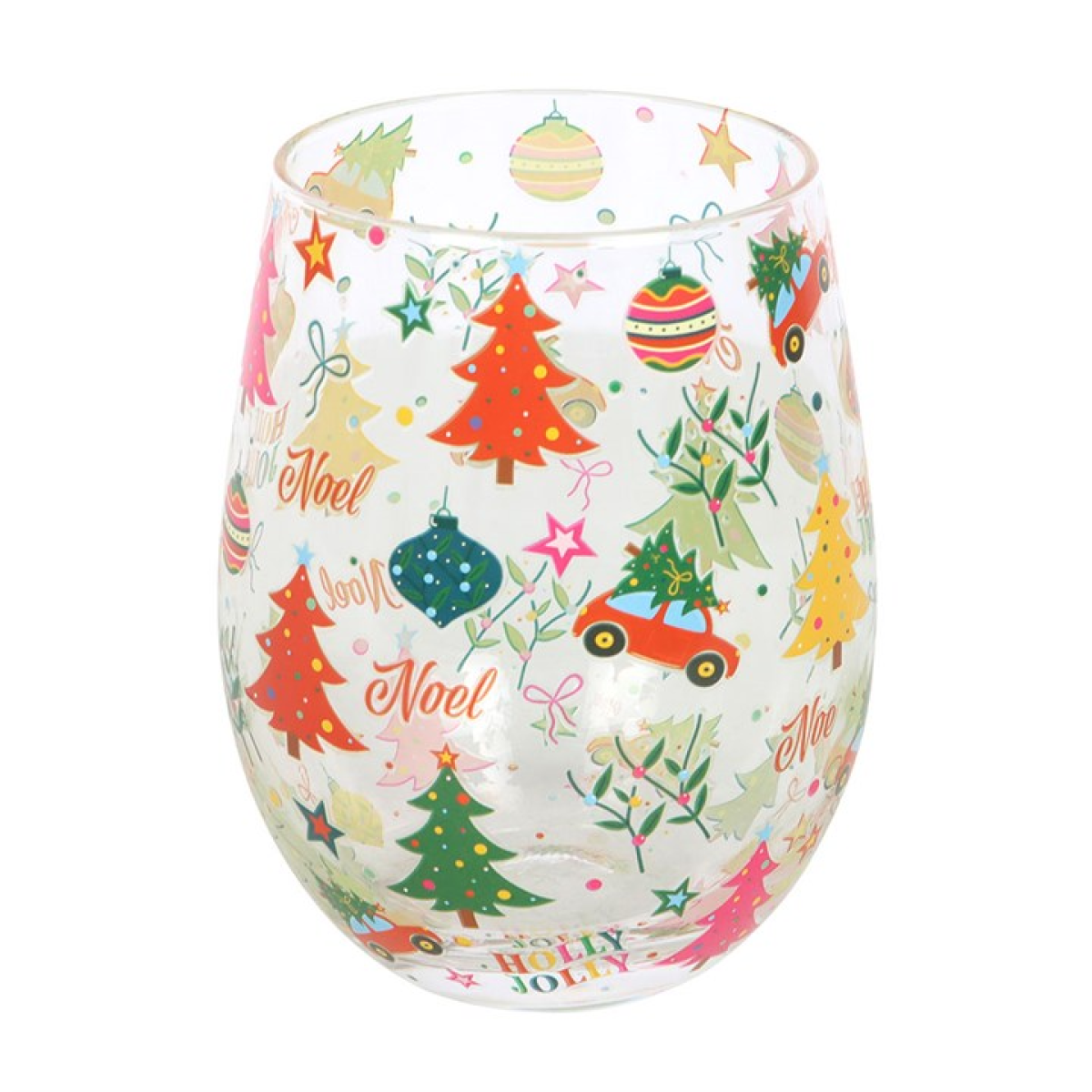 'Nostalgic Christmas' Print Stemless Glass
