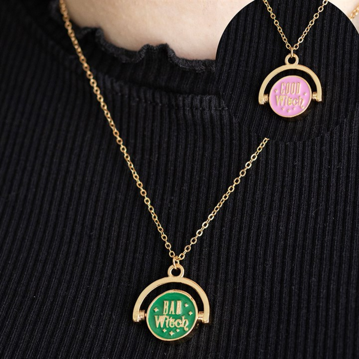 Wicked inspired 'Which Witch Are You' Spinning Necklace