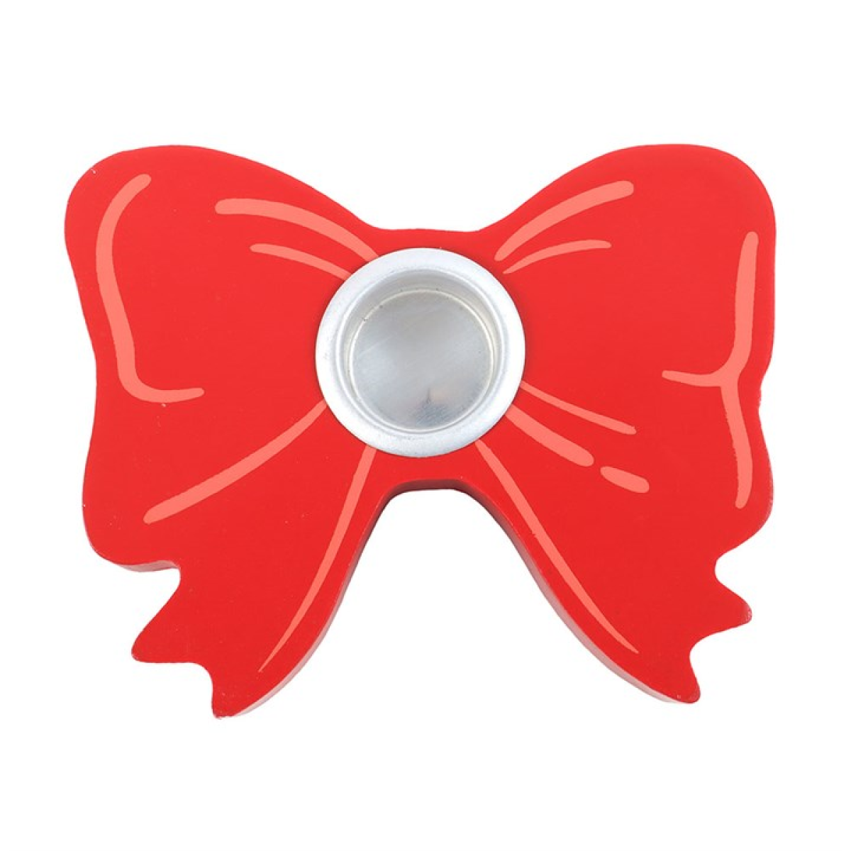 Red 'Bow' Candle Holder