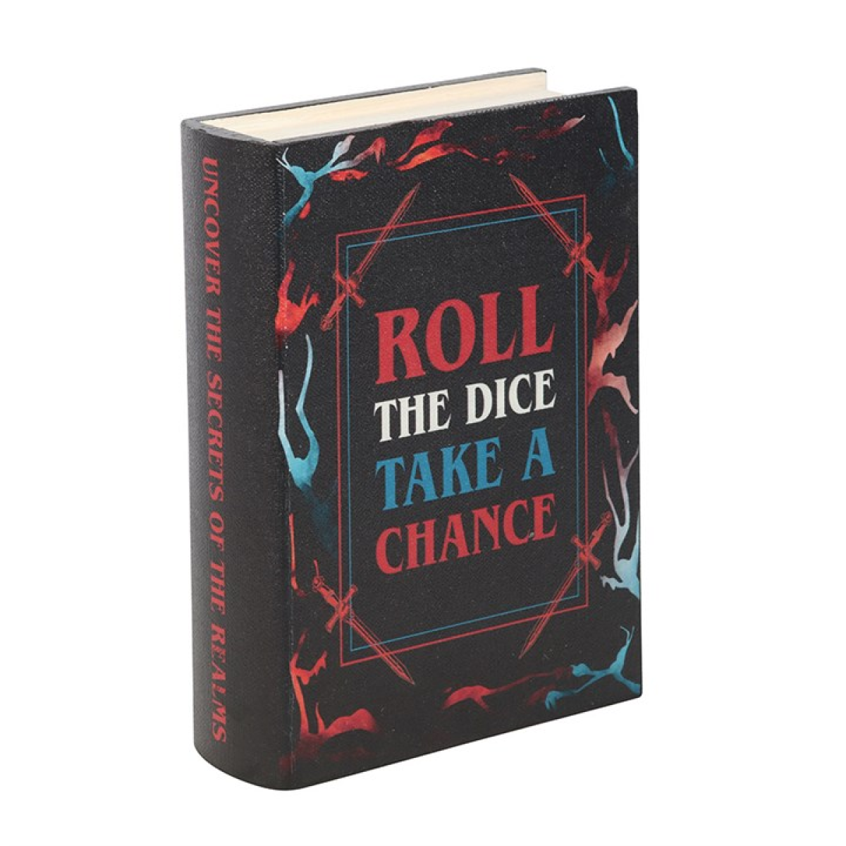'Roll the Dice, Take a Chance' Book Shaped Storage Box