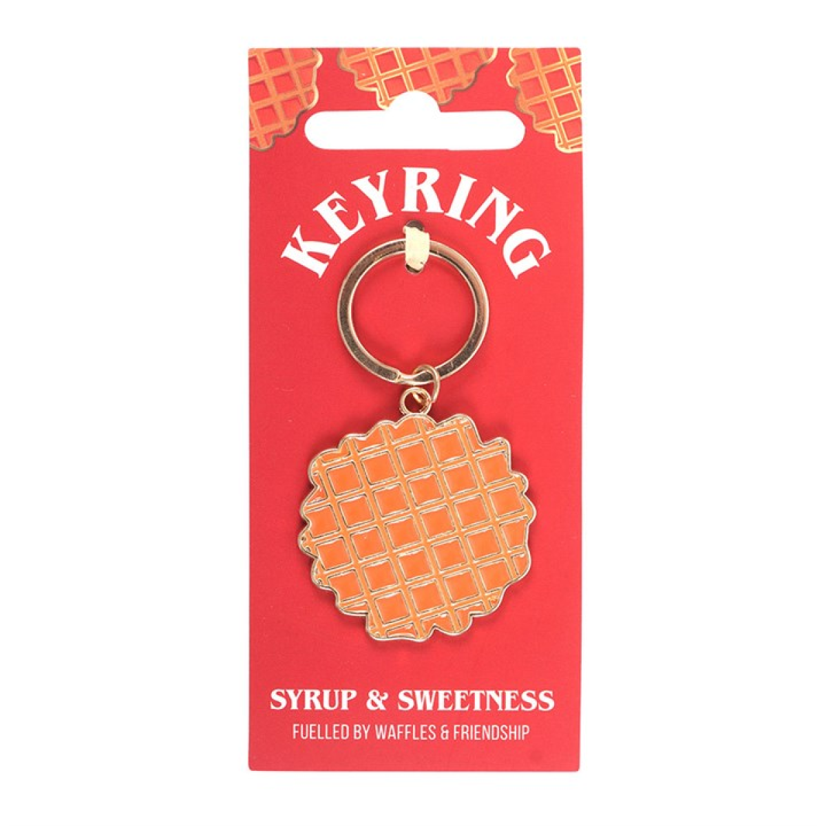 'Syrup & Sweetness' Waffle Keyring