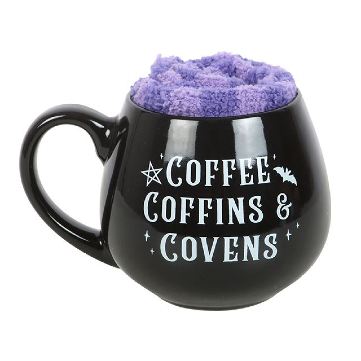 'Coffee, Coffins & Covens' Mug and Socks Gift Set