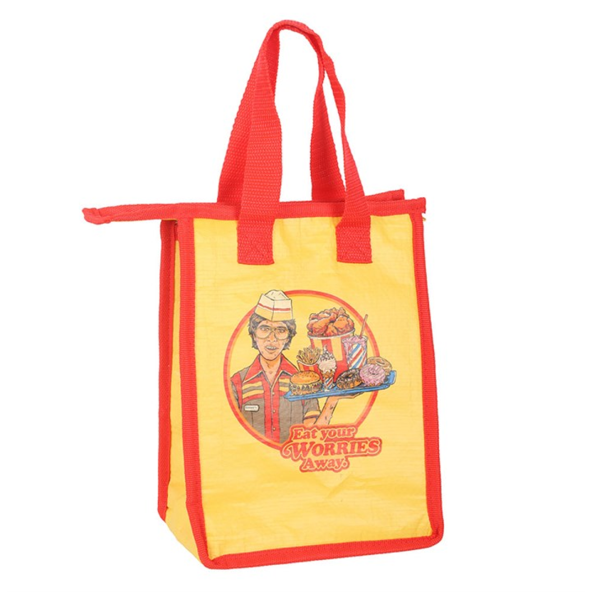 Eat Your Worries Lunch Bag ~ Steven Rhodes