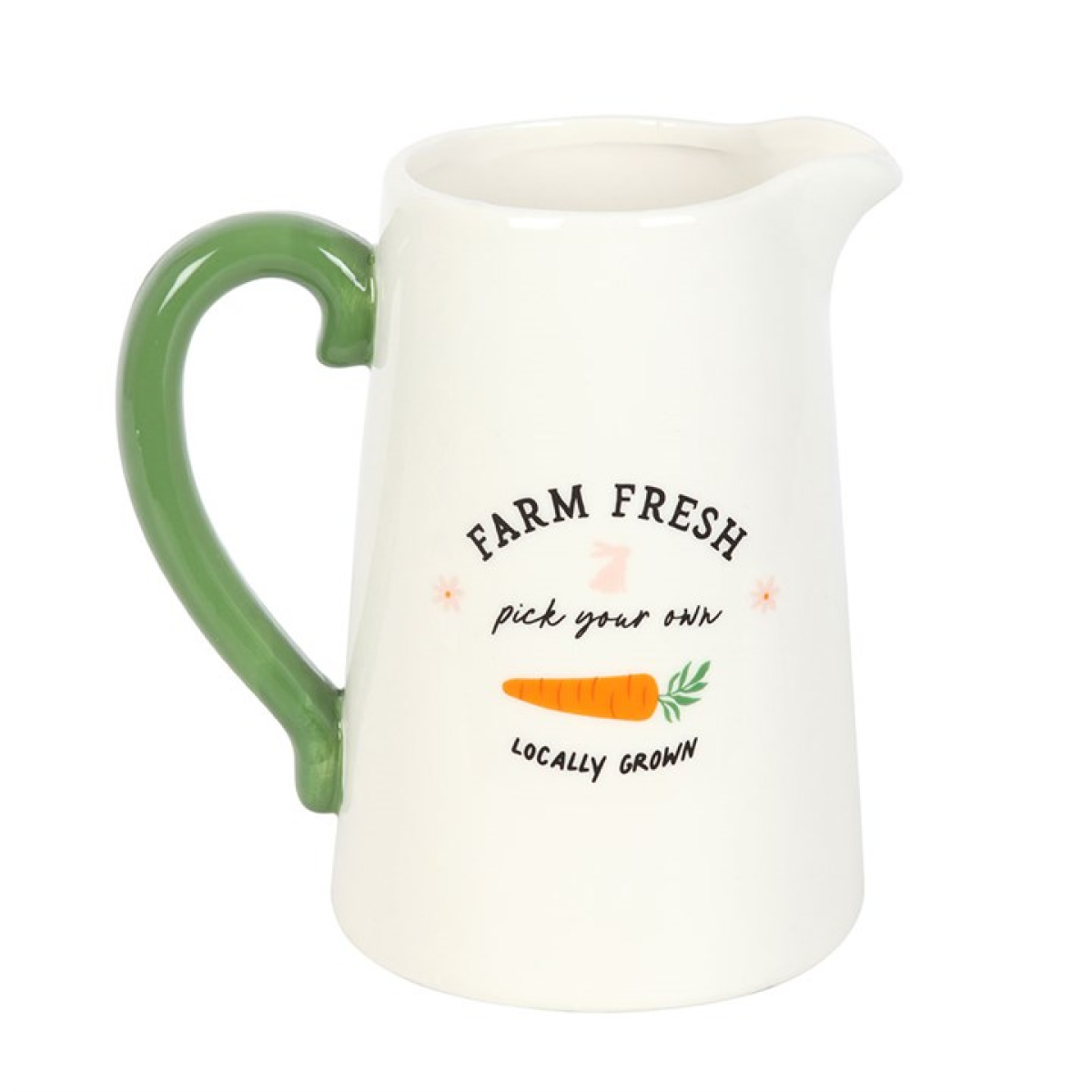'Farm Fresh Carrot Patch' Ceramic Flower Jug