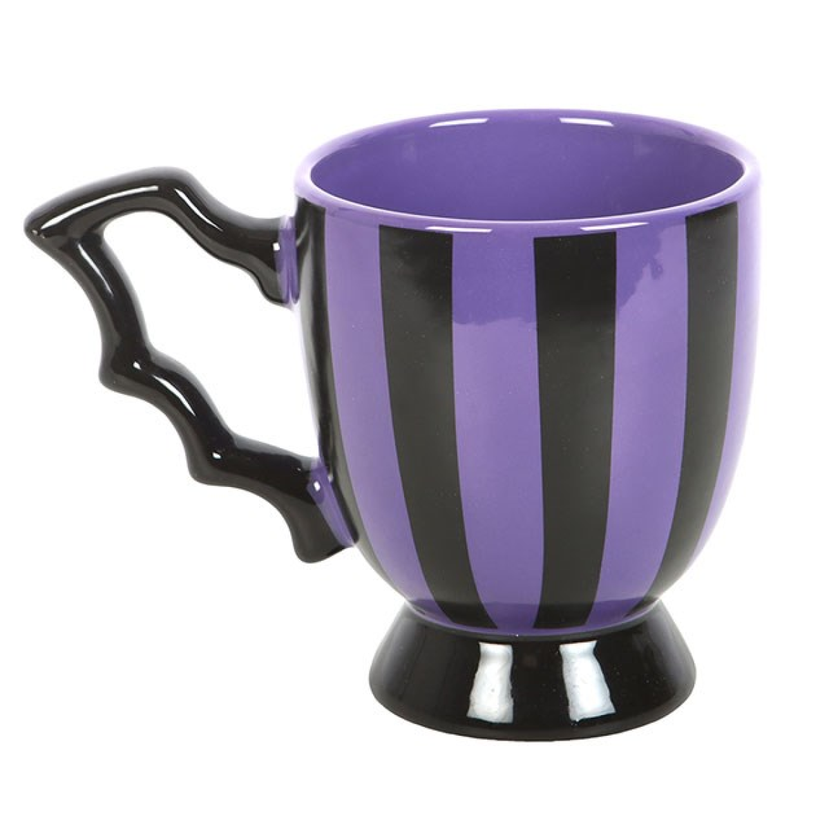 Purple Striped 'Bat-Wing' Teacup