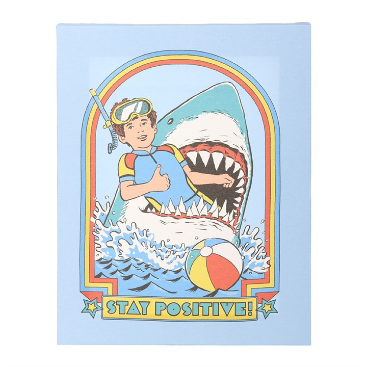 'Stay Positive' Canvas Plaque ~ Steven Rhodes