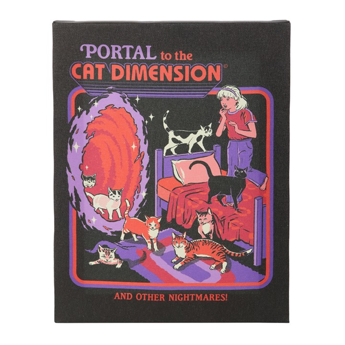 'The Cat Dimension' Canvas Plaque ~ Steven Rhodes