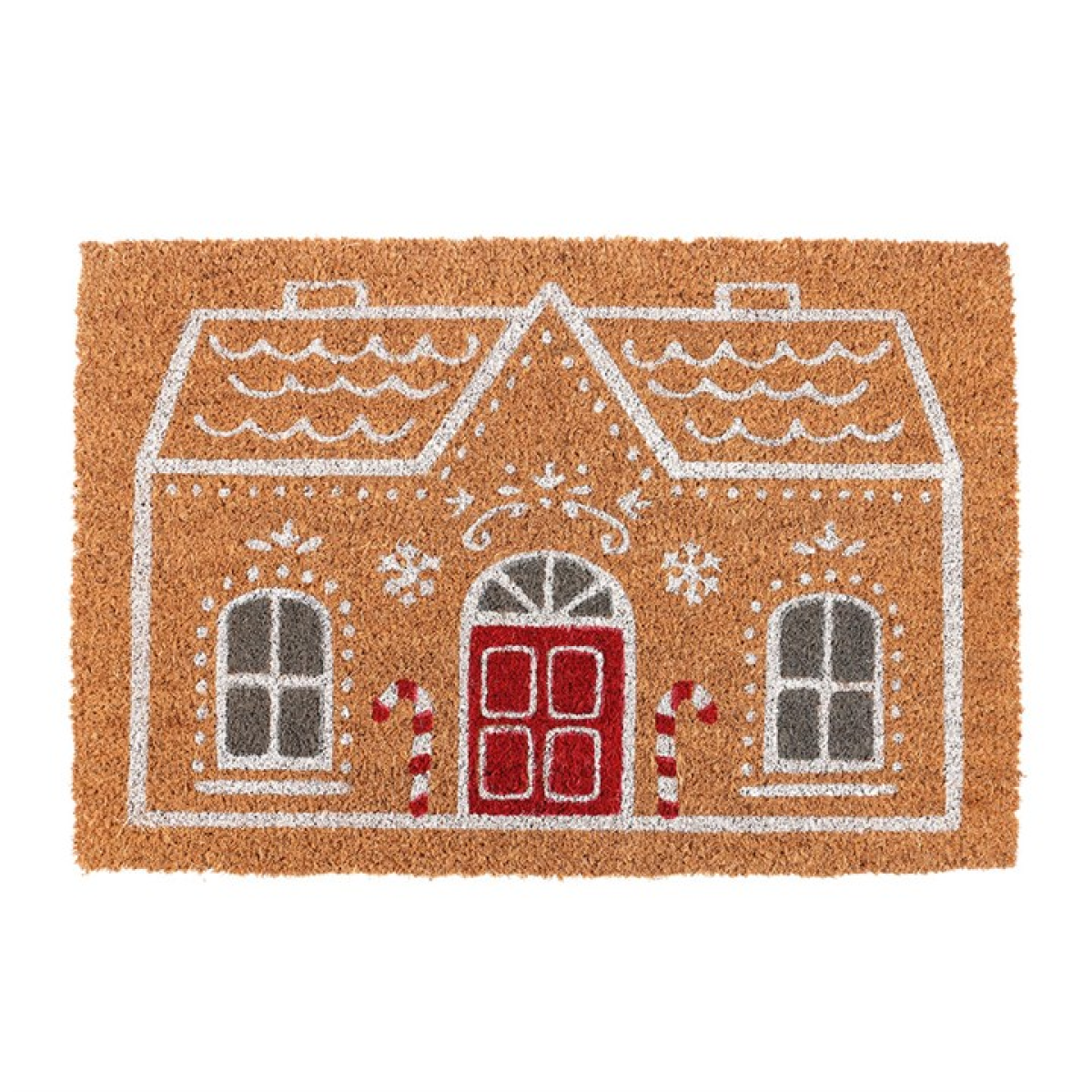 'Candy Cane' Gingerbread House Doormat