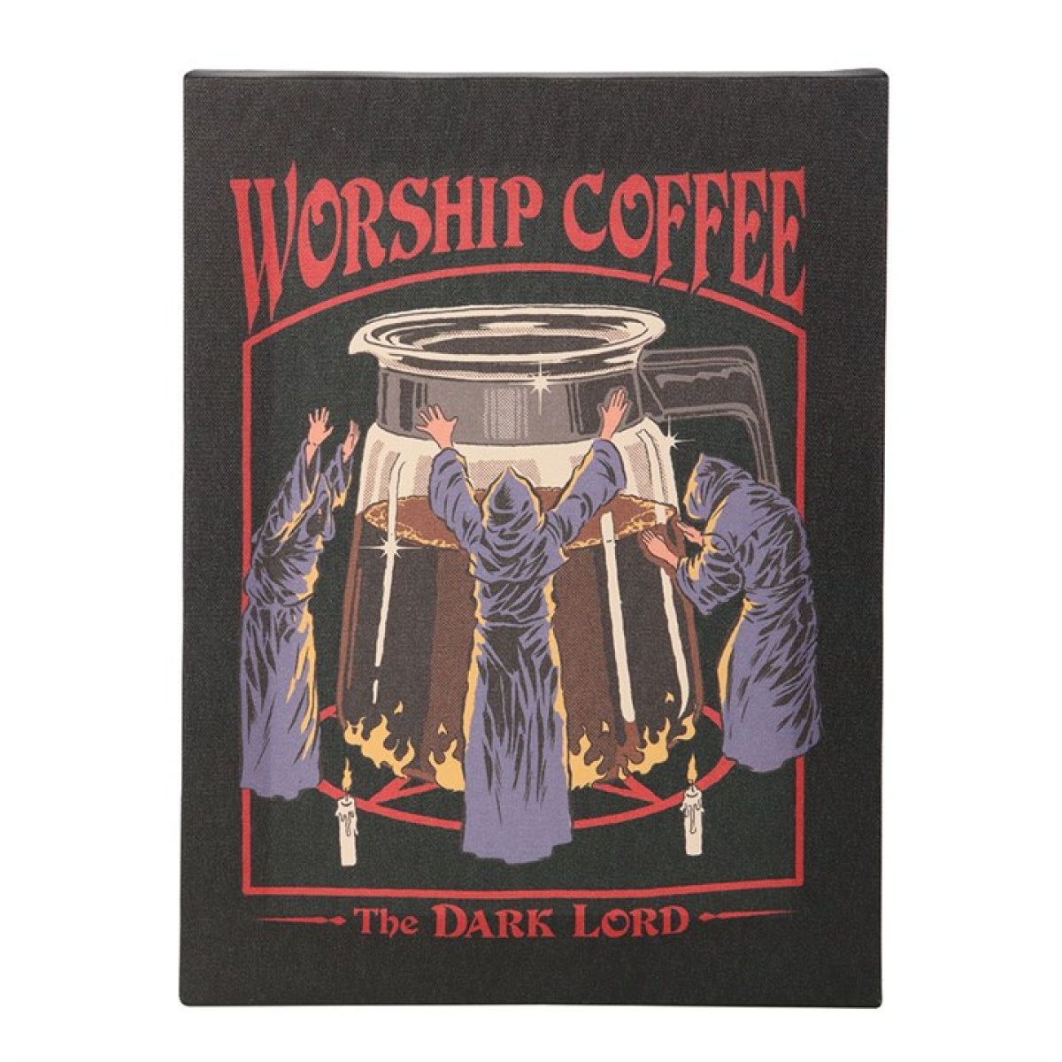 'Worship Coffee' Canvas Wall Plaque ~ Steven Rhodes
