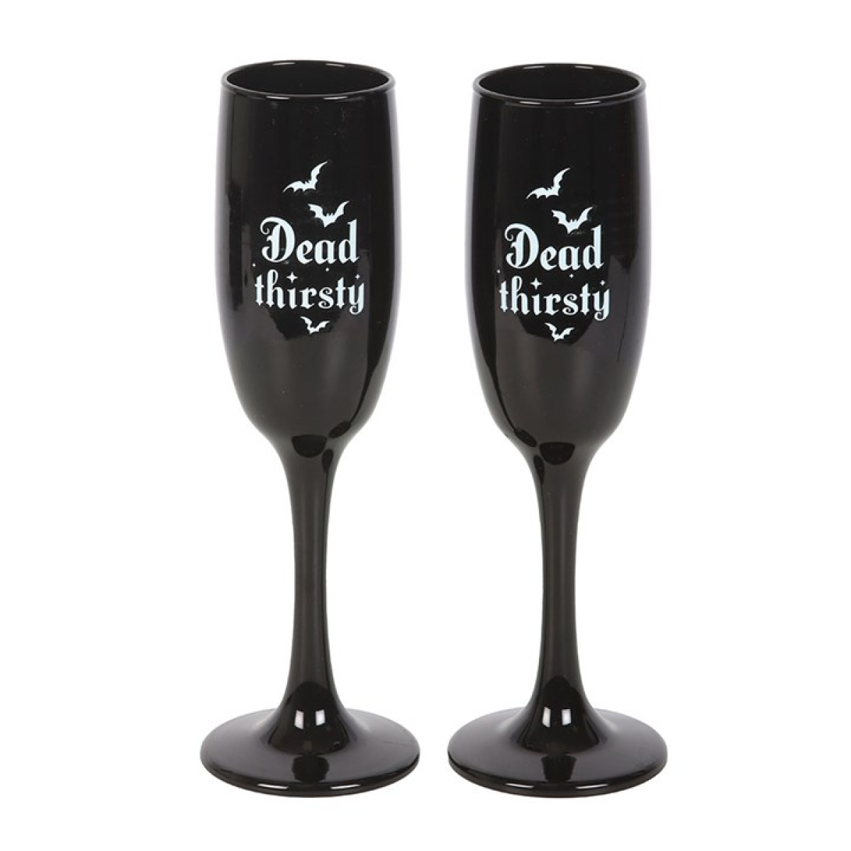 'Dead Thirsty' Champagne Flutes ~ Set of 2