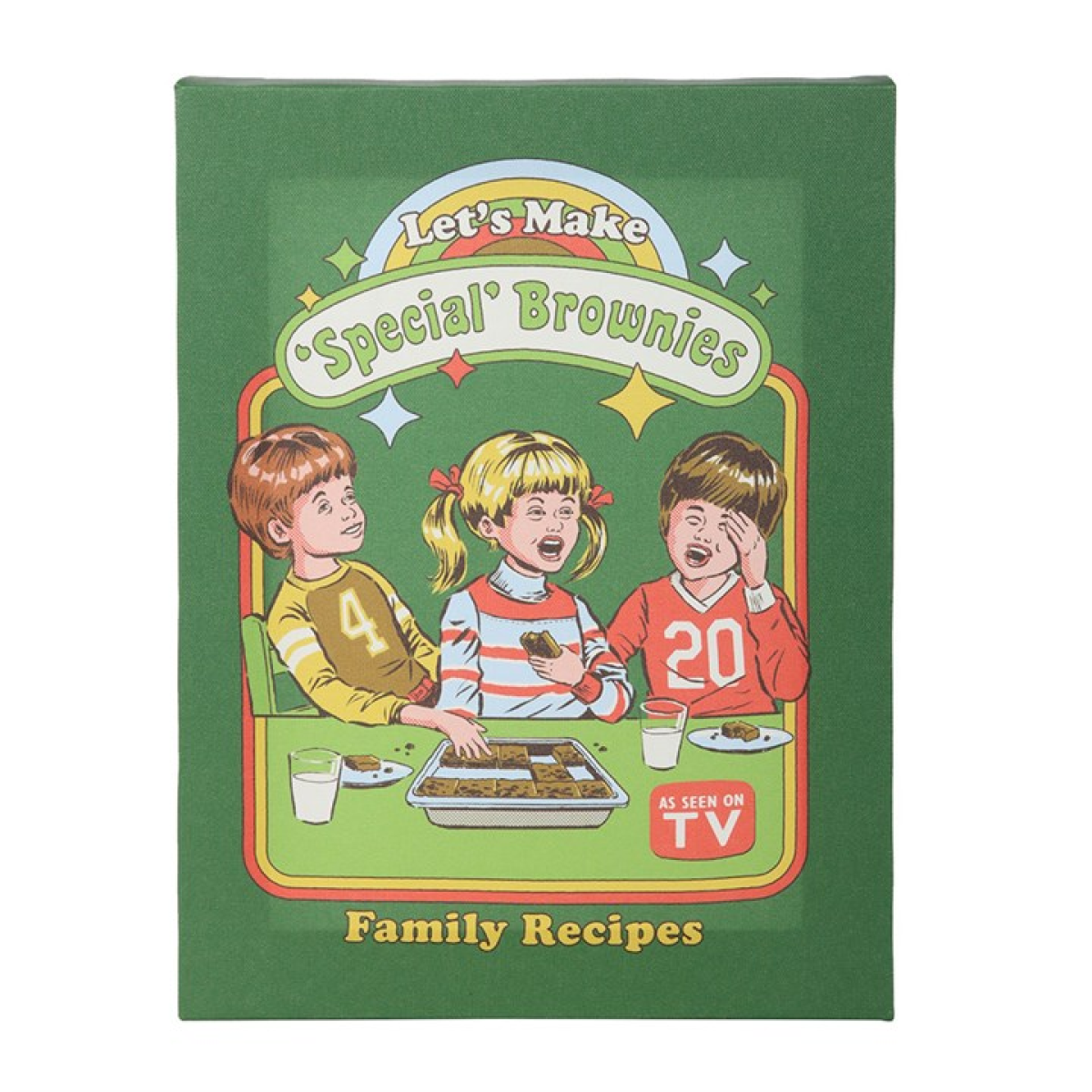 'Let's Make Brownies' Canvas Plaque ~ Steven Rhodes