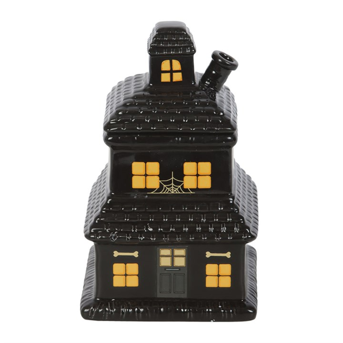 Black Haunted House Ceramic Wax Melter I Oil Burner