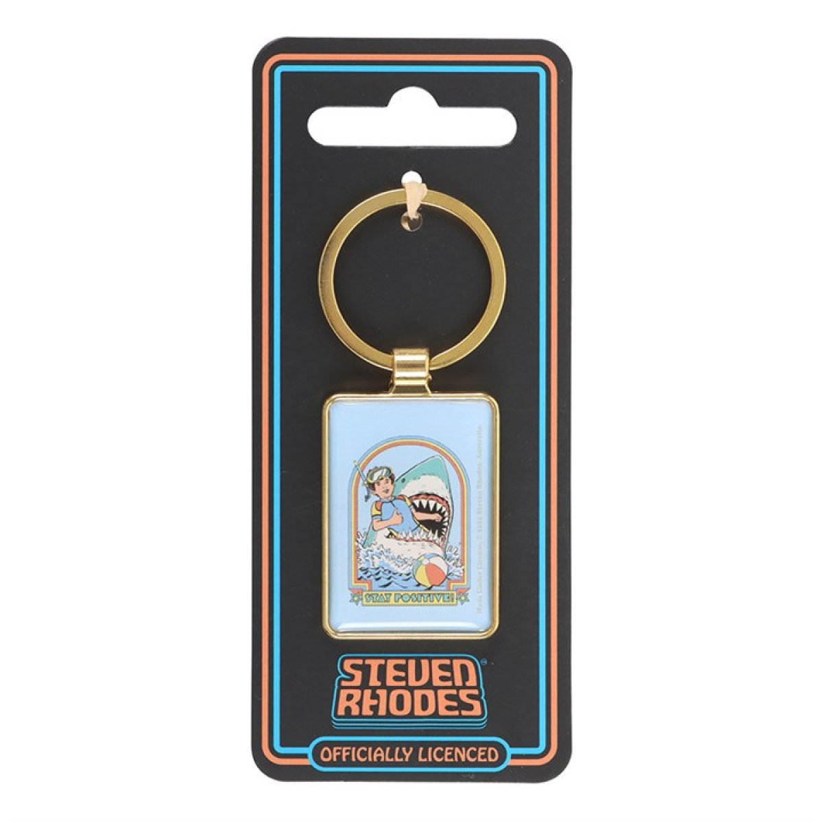 'Stay Positive' Keyring ~ Steven Rhodes