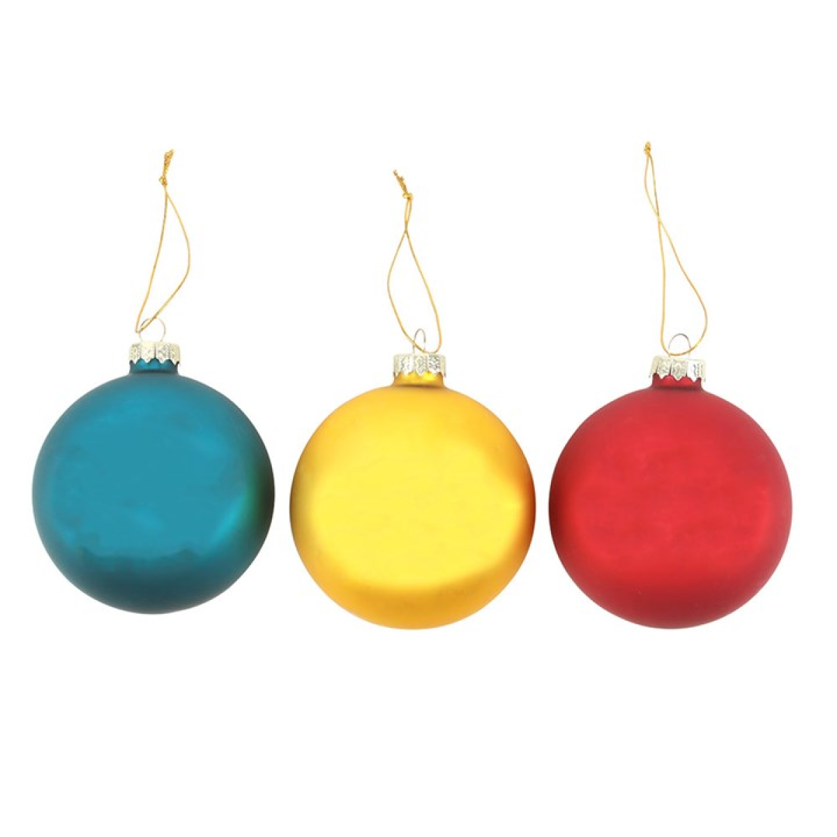 Nostalgic Christmas Glass Baubles - Set of 3