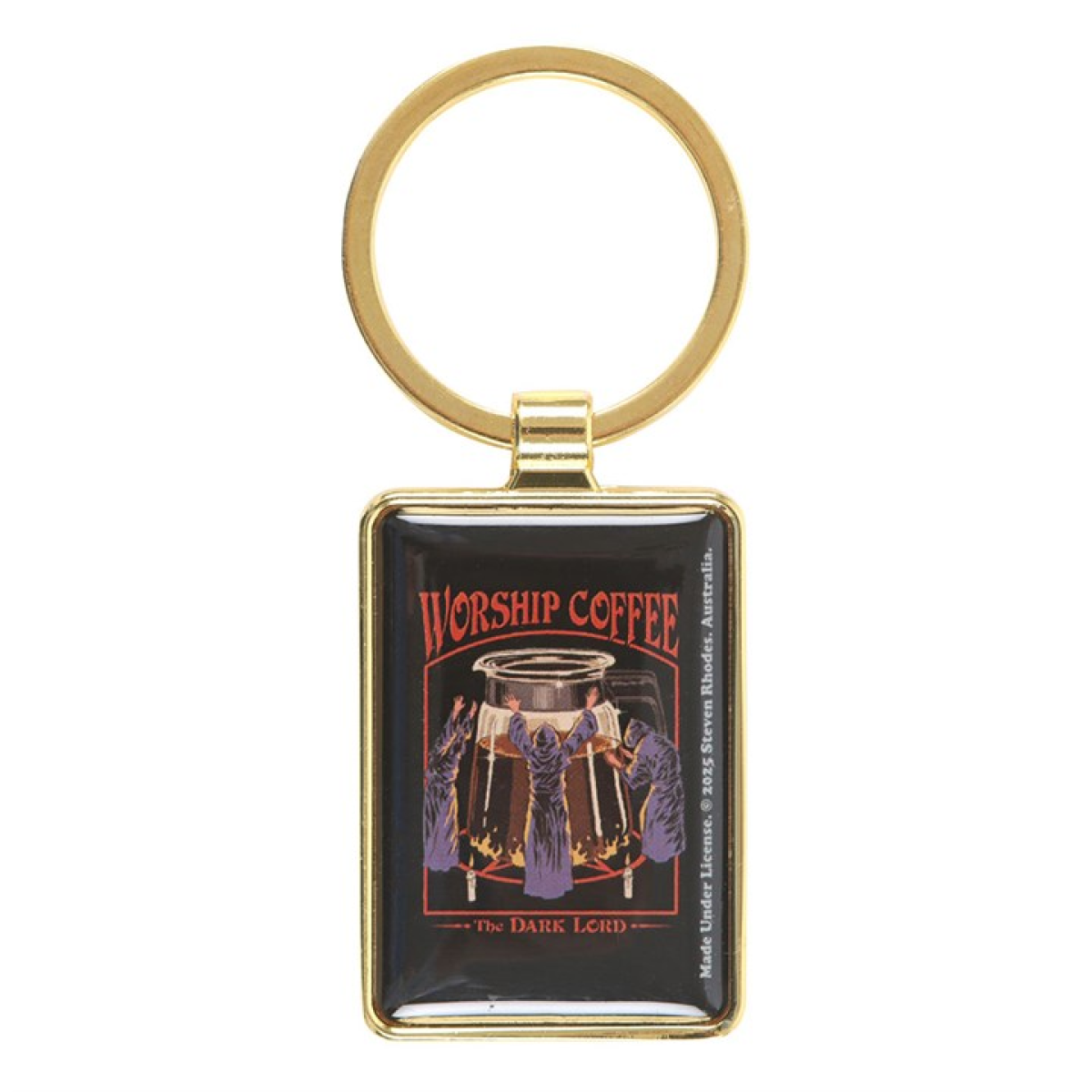 'Worship Coffee' Keyring ~ Steven Rhodes
