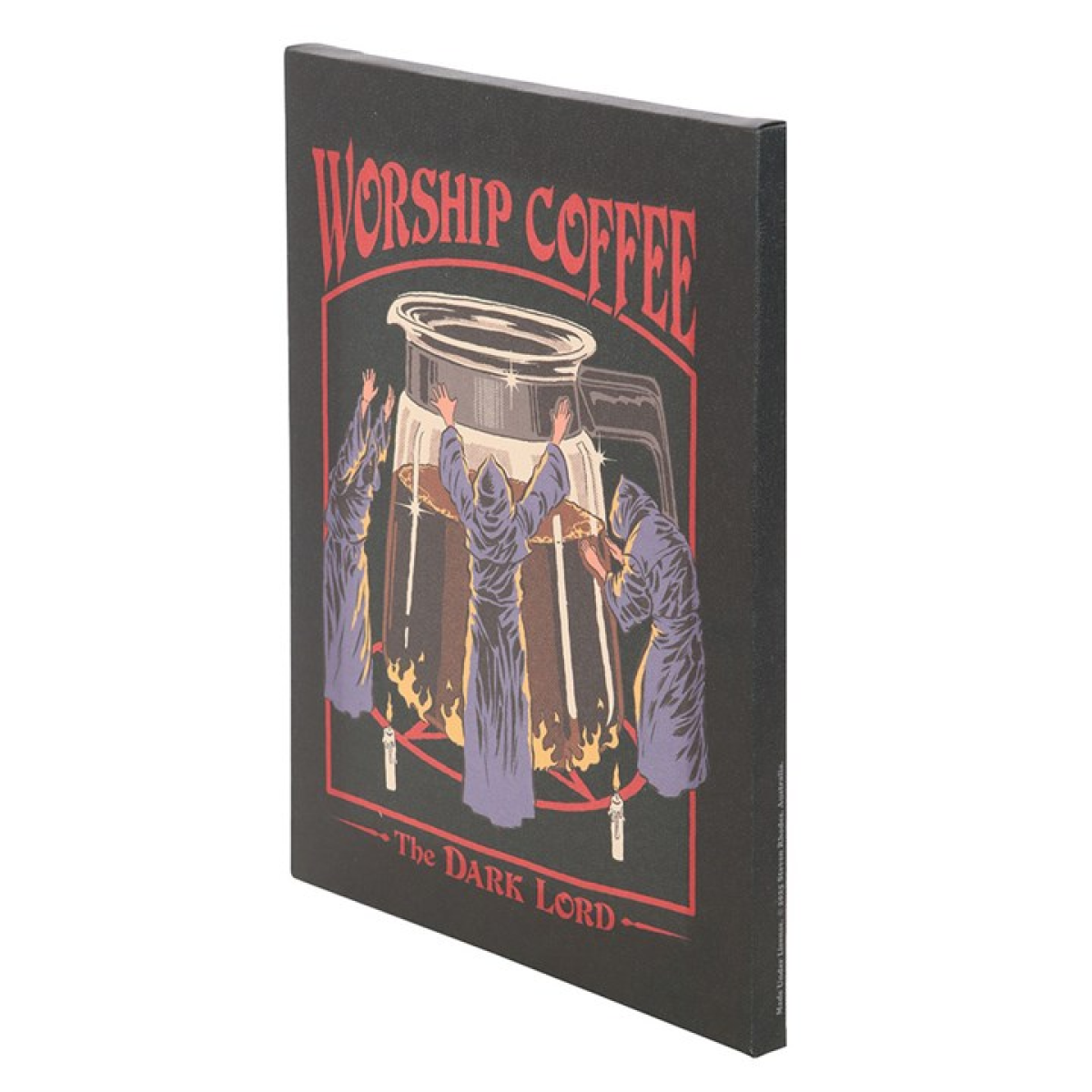 'Worship Coffee' Canvas Wall Plaque ~ Steven Rhodes