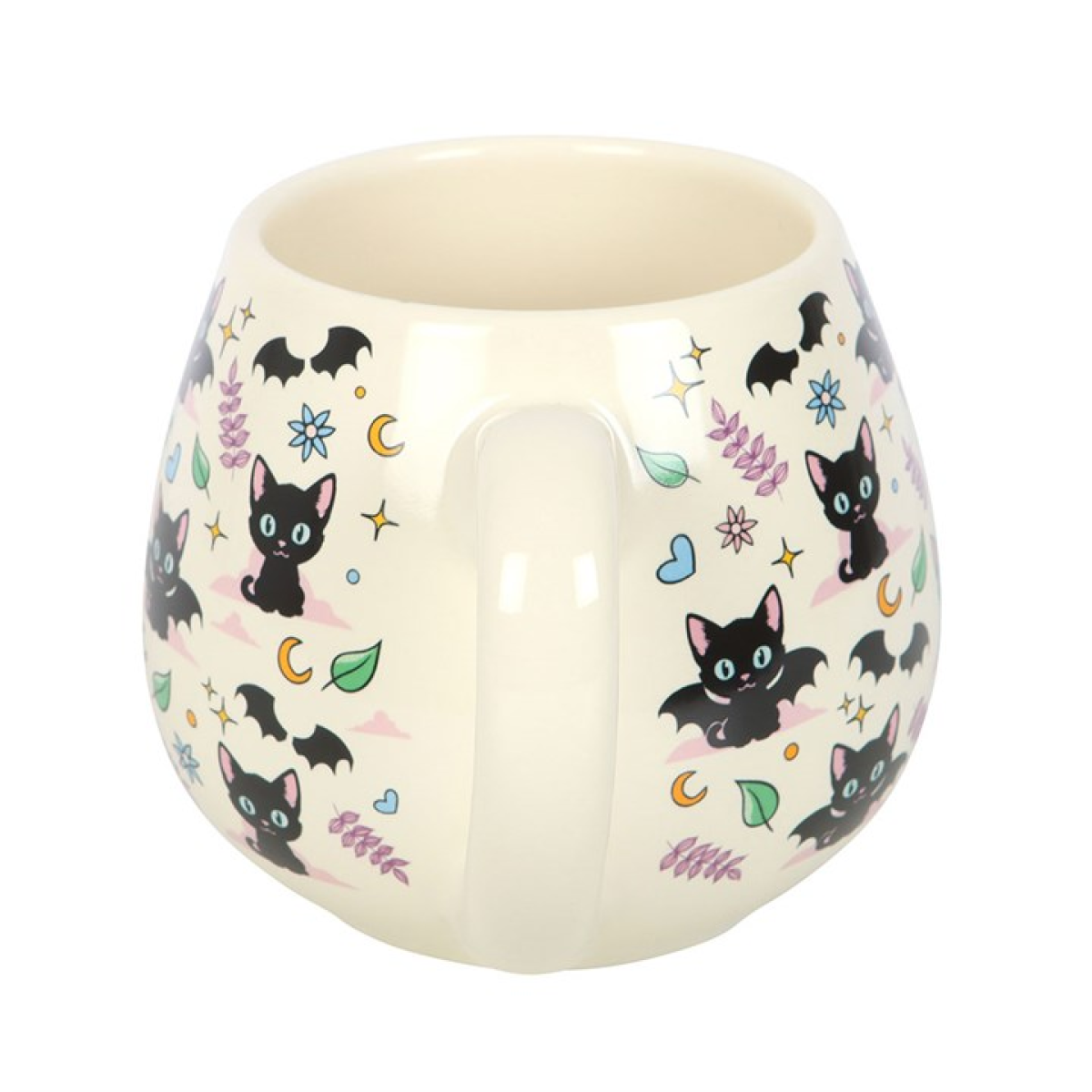 'Cute and Creepy' Cat Print Rounded Mug