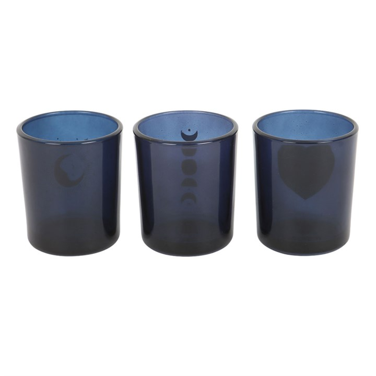 'Blue Moon' Tea Light Candle Holders ~ Set of 3