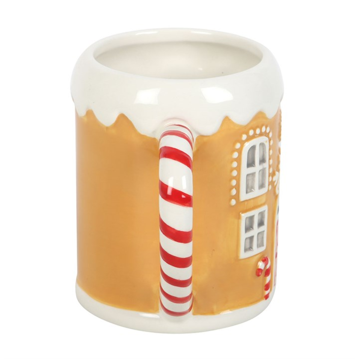 'Candy Cane' Gingerbread House-Shaped Mug