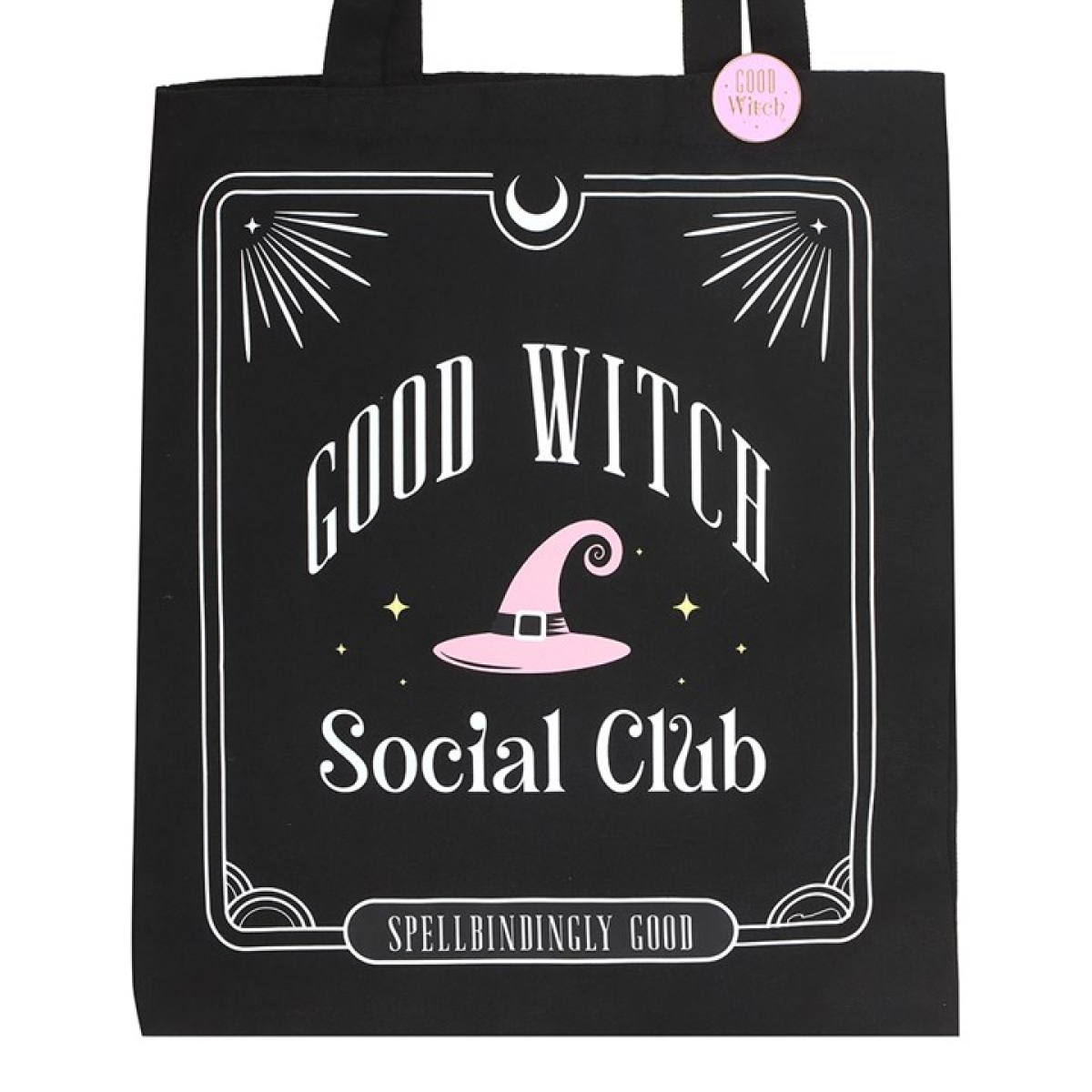 'Good Witch Social Club' Tote Bag ~ with Pin Badge