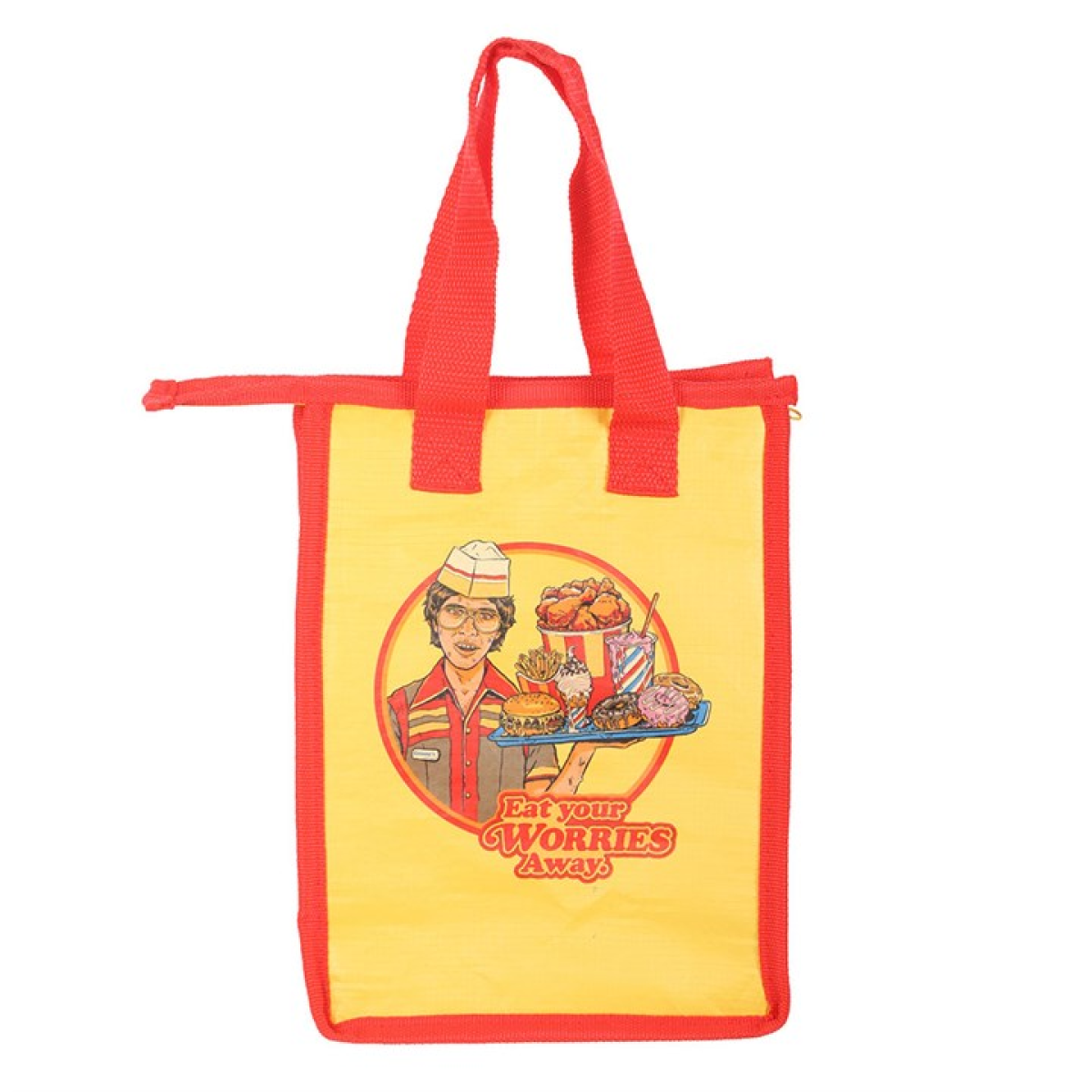 Eat Your Worries Lunch Bag ~ Steven Rhodes