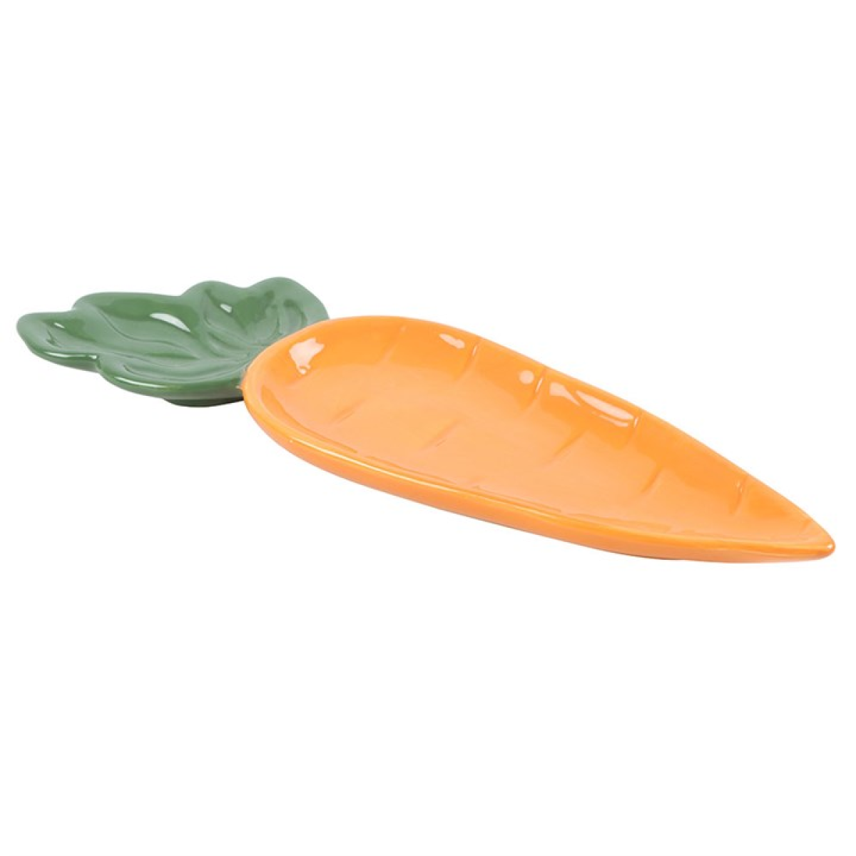 Carrot shaped service plate. 