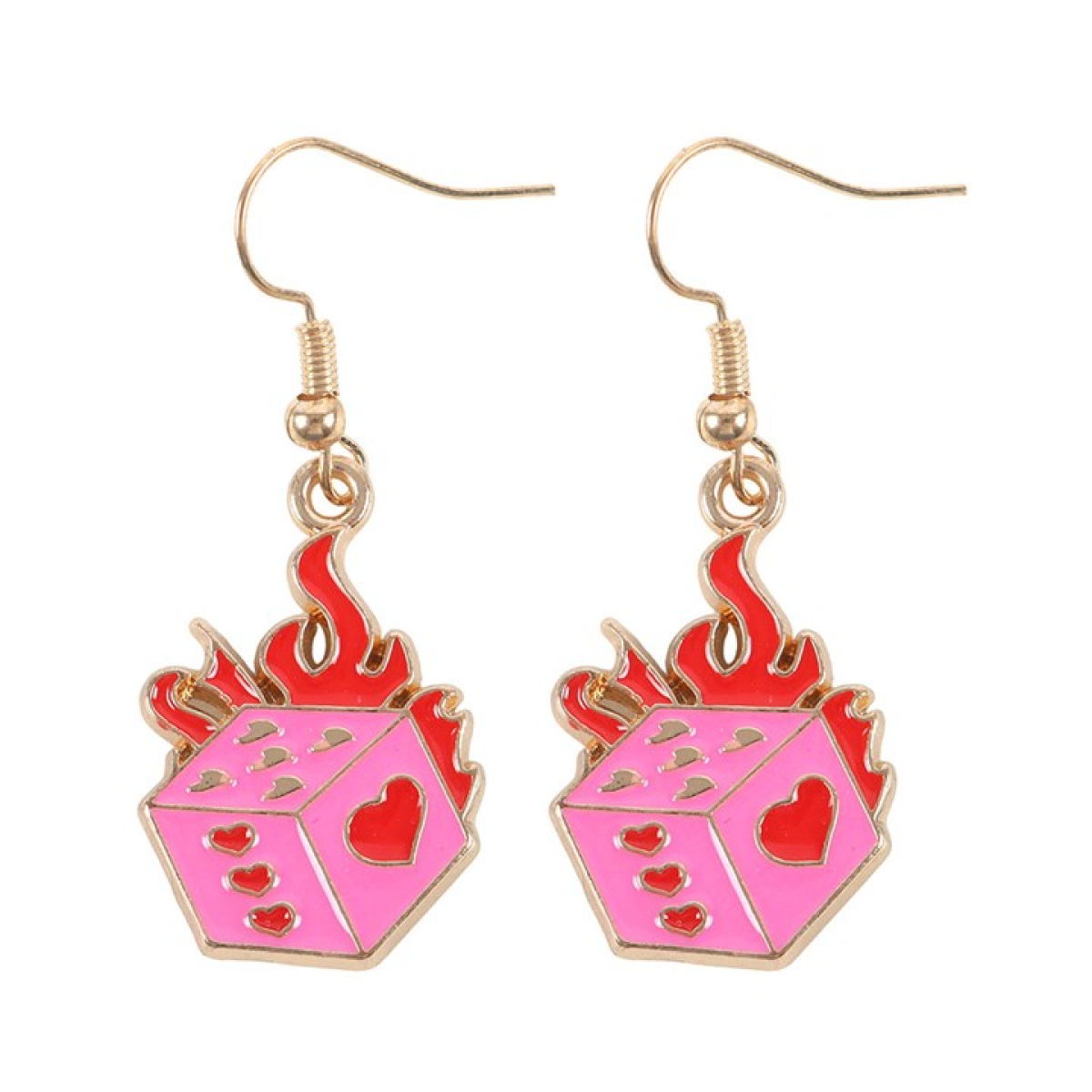 'Burning Dice' Earrings