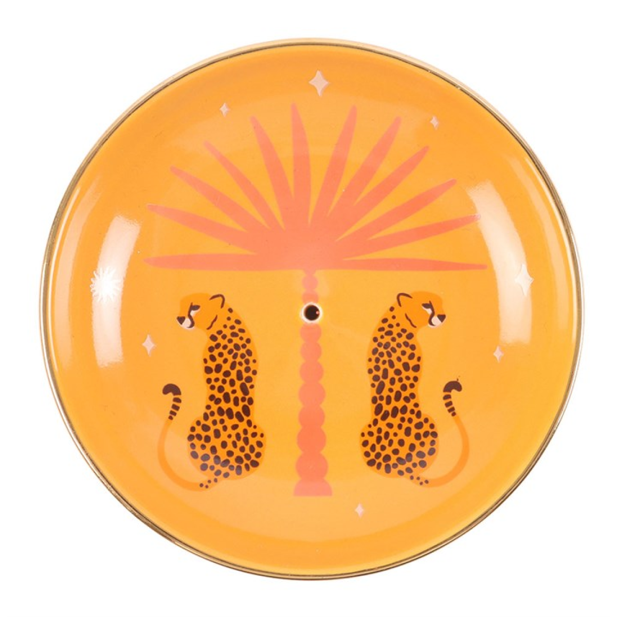 'Leopard Palm' Incense Dish for Sticks + Cones