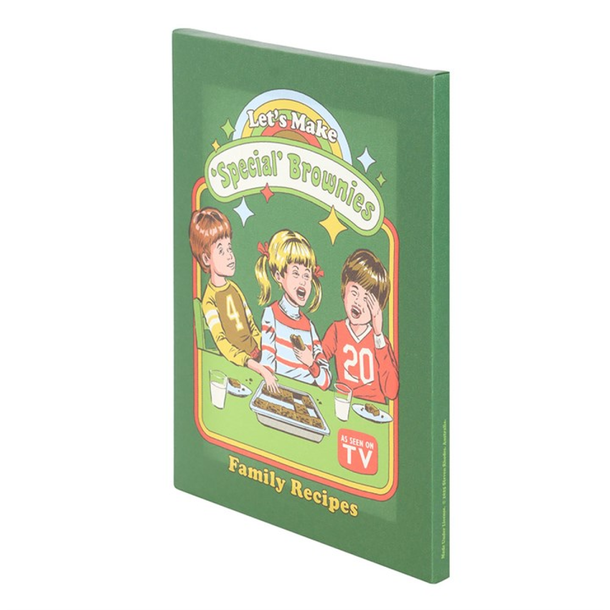 'Let's Make Brownies' Canvas Plaque ~ Steven Rhodes